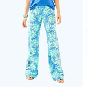 Lilly Pulitzer Bal Harbour Palazzo Pants Tropical Blue NWT